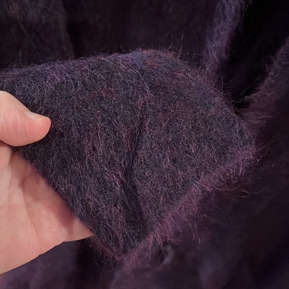 Eileen Fisher XS mohair, long royal purple sweater - Picture 7 of 8
